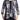 Women's Cardigan Blue and Tan Print On Sale Made in Canada - Yvonne Marie