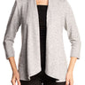 Women's Silver Gray Cardigan On Sale Soft Cozy Knit Fabric Made in Canada - Yvonne Marie