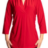 Women's Red Top Elegant Design Flattering Fit Quality Made in Canada - Yvonne Marie