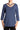 Women's Top Blue with Amazing Neckline Detail – Xtra Large Sizes - Quality Made in Canada - Yvonne Marie