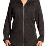 Women's Jackets Charcoal Grey Zipper Front Quality Stretch Fabric - Made in Canada - Yvonne Marie