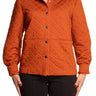 Women's Quilted Jacket Rust Color Quality Fabric Travel Friendly Jackets - Sizes Small to XX Large - Yvonne Marie