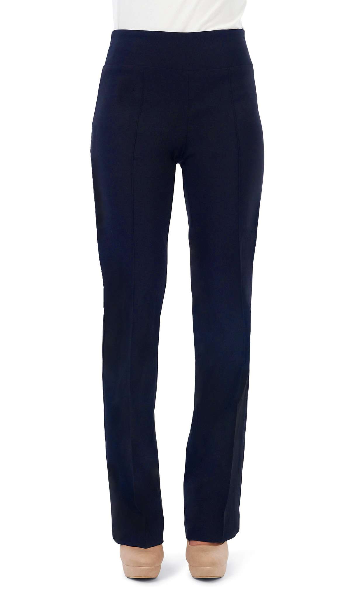 Women's Pants Navy &quot;Miracle Fit&quot; Our Best Seller Navy Quality Stretch Fabric Wash after Wash This is Your Go TO Pant Made in Canada Yvonne Marie Designer - Yvonne Marie - Yvonne Marie