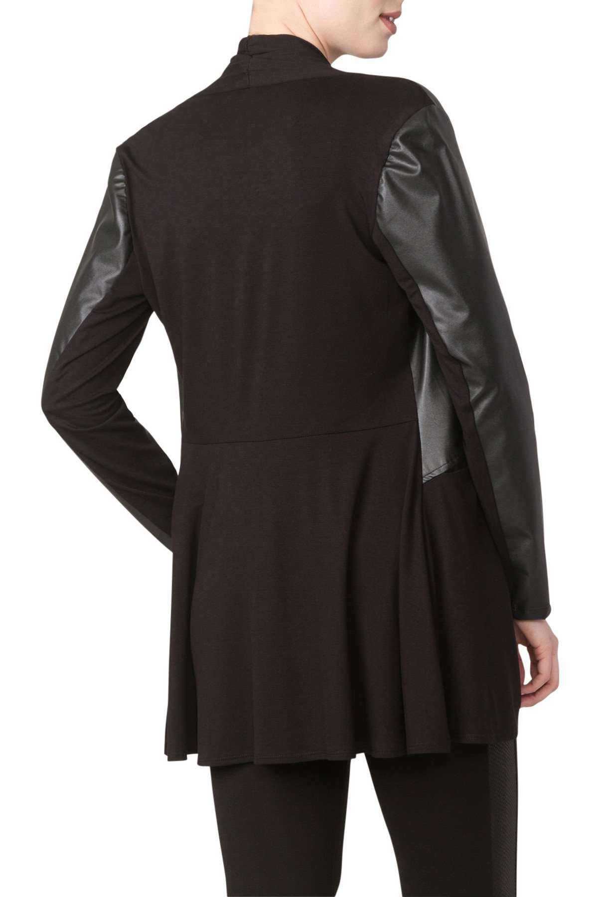 Women's Jacket XXLarge Size Black Jacket Leather Sleeves On Sale 505 OFF Made in Canada - Yvonne Marie - Yvonne Marie