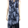 Women's Dresses On Sale Canada Navy Elegant Print Dress Special Occasion Dress Made in Canada - Yvonne Marie - Yvonne Marie
