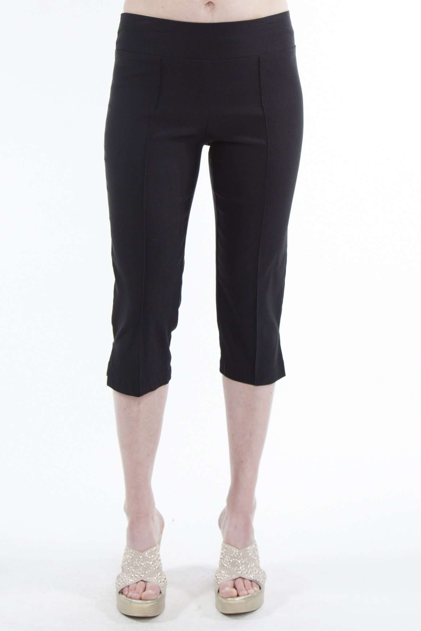 Women's Capri's Black Quality Stretch Comfort Fabric Our best Seller Yvonne  Marie Boutiques Quality Made in Canada