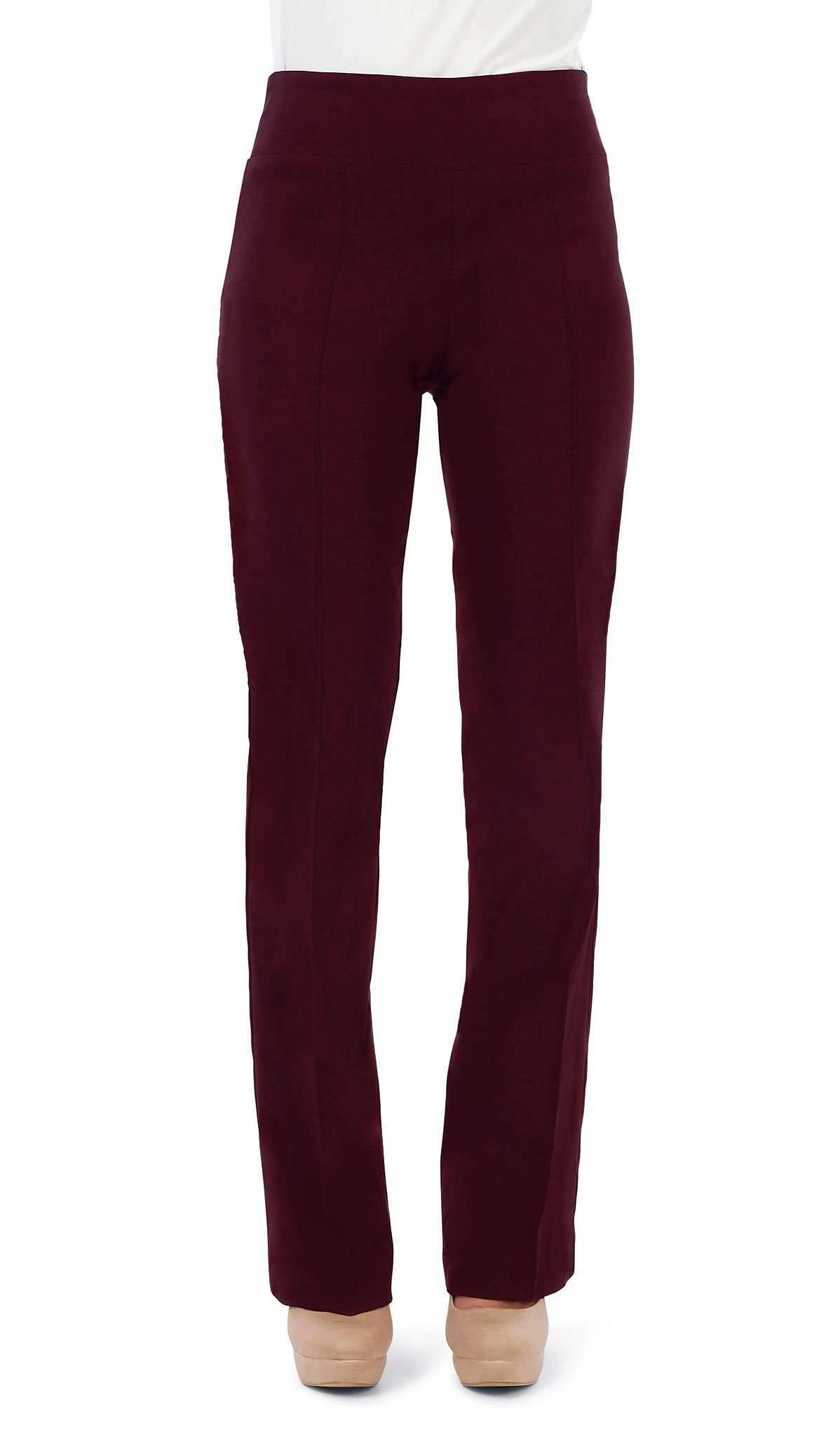 Ladies Pants Wine Burgundy Stretch Pull on Comfort Pant Flattering True to  Size Fit Best Selling Pant Sizes S-XLARGE