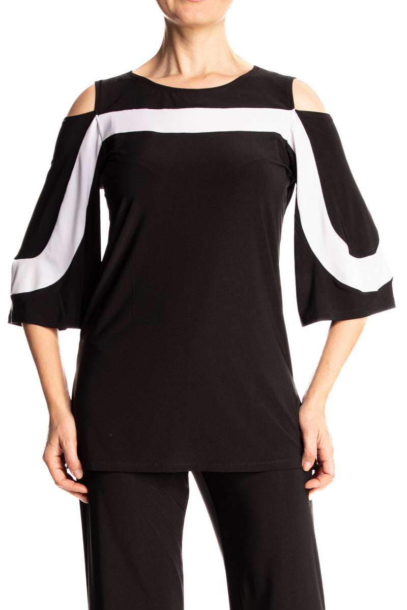 Women's Tops Black and White Cruise Collection XX Large Series - Made in Canada - Yvonne Marie