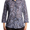 Women's Blouse Blue Lightweight Stretch Made in Canada - Yvonne Marie