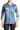 Women's Blouse Denim Patchwork Print - Yvonne Marie