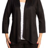 Women's Black Cardigan Soft Cozy Knit Fabric on Sale - Made in Canada - Yvonne Marie