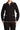 Women's Cardigan Black Zipper Front with Pockets - Contrast Trim - Yvonne Marie