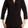 Women's Top Black Flattering Fit - Quality Stretch Fabric - Made in Canada - Yvonne Marie