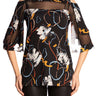 Women's Tops - Special Occasion -  Flattering Design Black and Multi Color - Made in Canada - Yvonne Marie