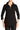 Women's Top Black Zipper Front Neckline Quality Stretch Fabric - Made in Canada - Yvonne Marie