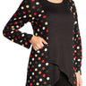 Women's Tops – Design Tops Black adn Red Lonoer Lenoth Comfort Cozy Knit Fabric Sizes S - XX Large - Yvonne Marie