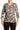 Women's Top Tan and Black Print On Sale Made in Canada - Yvonne Marie