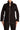 Women's Jacket Cozy Black Fleece with Leather Trim - X Large sizes - Yvonne Marie