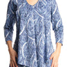 Women's Top Denim Blue Tunic Style Flattering Fit - Made in Canada - Yvonne Marie