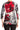 Women's Tops Graphic Grey and Red Print Neckline Detail - XX Large Series – Made in Canada - Yvonne Marie
