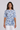 Women's Tops Light Blue Stretch Fabric - Super Flattering Fit - Elbow Length Sleeve - Made in Canada