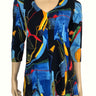 Women's Tops Denim Blue Graphic Print Made In Canada - Yvonne Marie