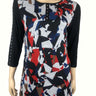Women's Tops Colorful Black And Royal Blue Print - Made In Canada - Yvonne Marie