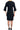 Women's Black Dress with Long Sleeve flattering fit with fashion neckline and sleeve