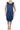 Women's Dresses On Sale Denim Blue Dot Print Easy Comfort Fit Flattering Design Quality Stretch fabric Made in Canada