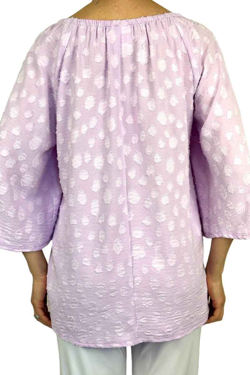 Chemisier Femme Lilas Tissu Fluide Doux Tailles S - XXL - Fabriqué au Canada