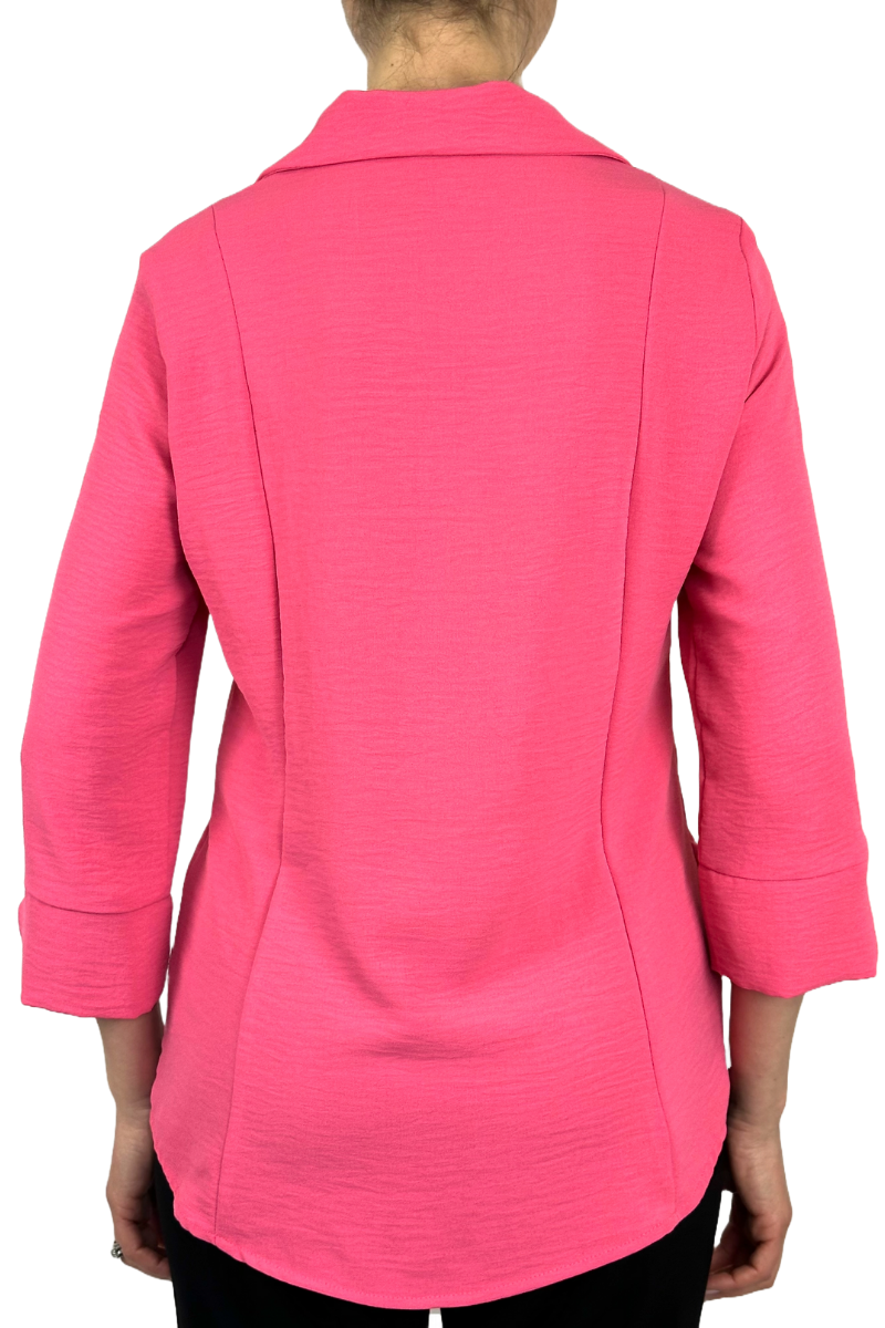 Women's Blouse Pink Coral Quality Fabric Made in Canada - Best Seller - Sizes S - XL