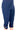 Women's Navy Capri Legging with Flattering Fashion Detail: Sizes S-XXL