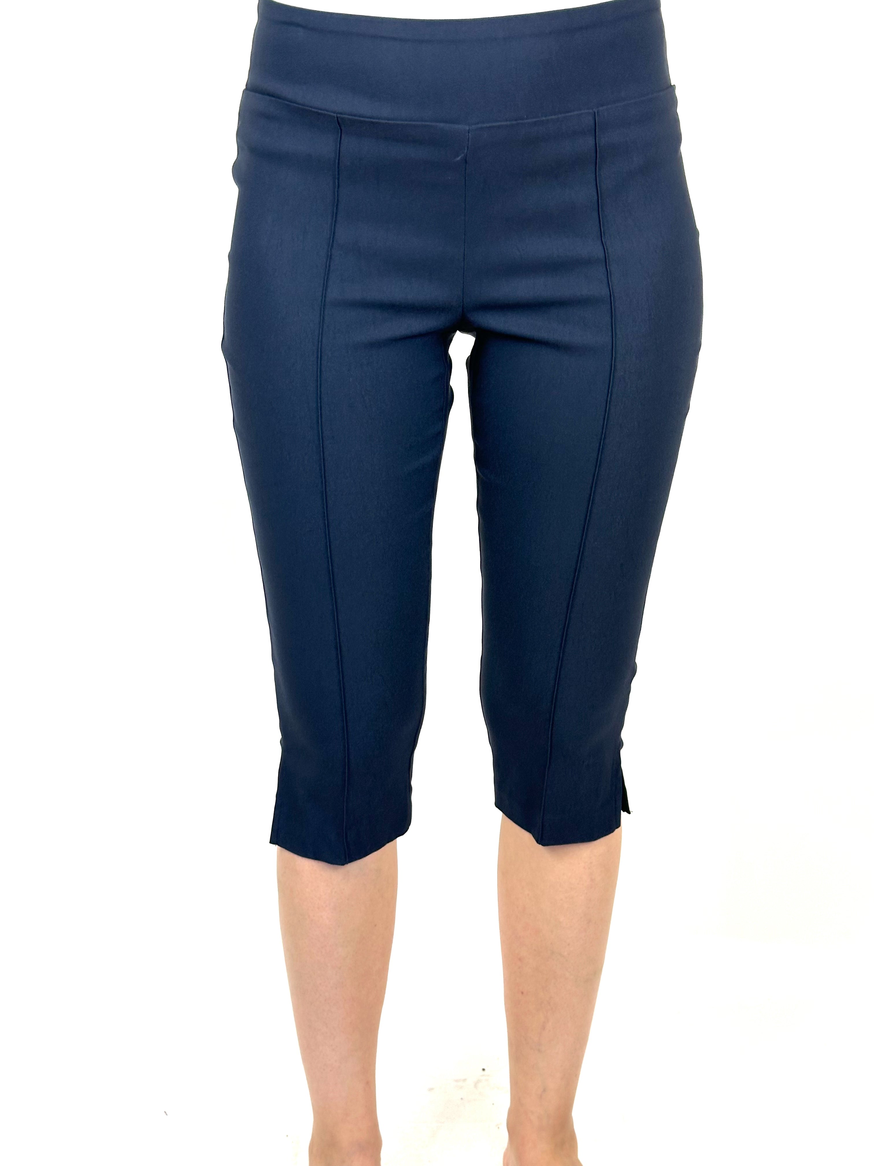 Women's Capri's Denim Mix Quality Stretch Fabric Flattering Fit For travel Our best Seller Quality made in Canada Yvonne Marie Boutiques