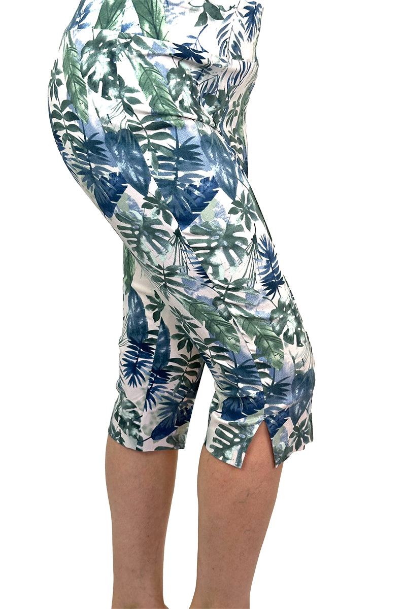 Women's Capri Floral Print Quality Stretch Comfort Fabric Quality and Comfort Our best Seller Proudly Made In Canada Yvonne Marie Boutiques