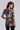 Women's Cardigans Navy Sage on Sage Print - On Soft Mesh Fabric - Flattering Comfort Fit - Made in Canada