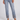 Women's Jeans Pull On Style in Soft Stretch - Denim Stunning Embroidery on Hemline - Made in Canada