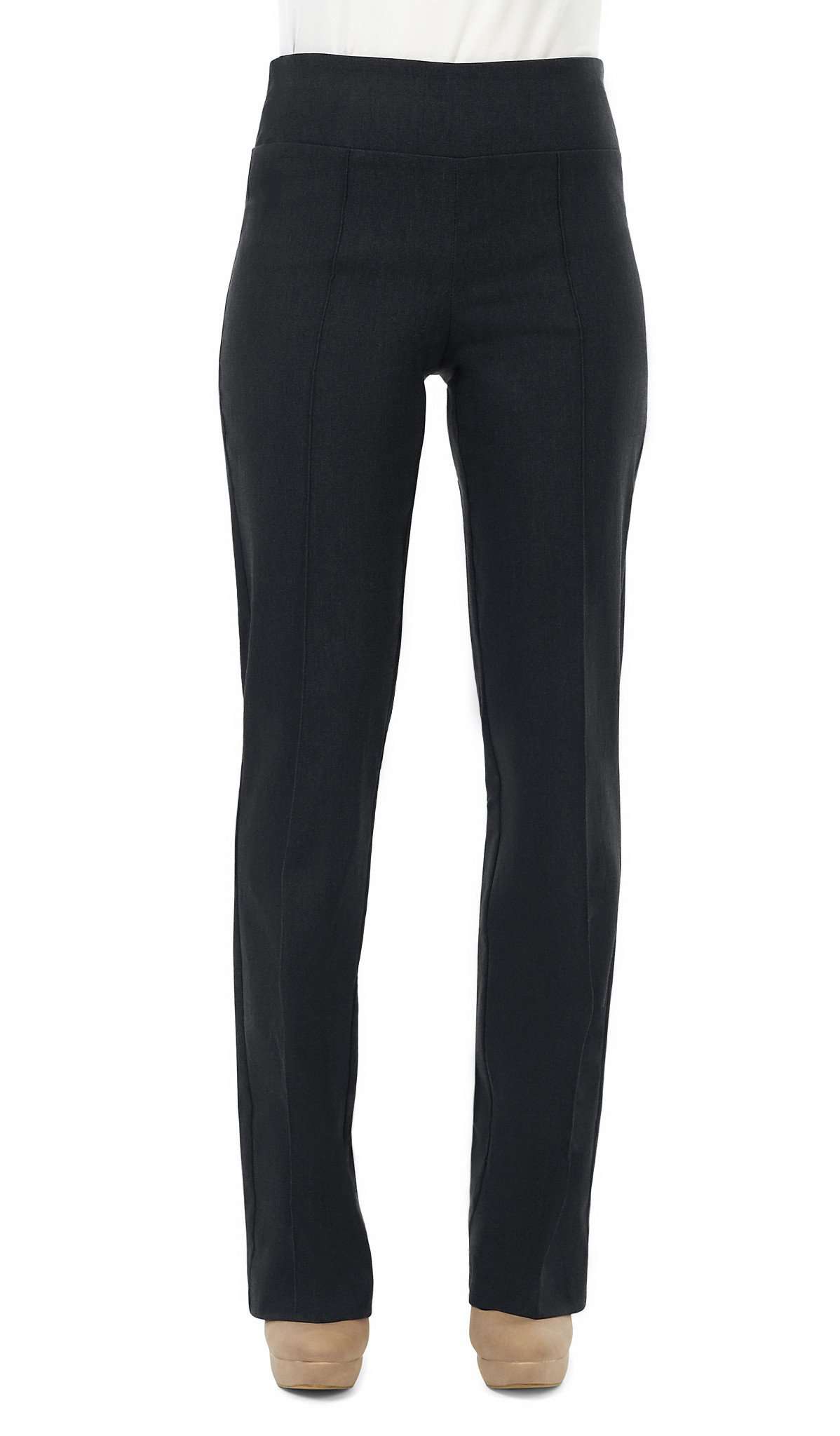 Women's Charcoal Pant Quality Grey Stretch Fabric Flattering Fit Quality Made in Canada Yvonne Marie Boutiques - Yvonne Marie - Yvonne Marie