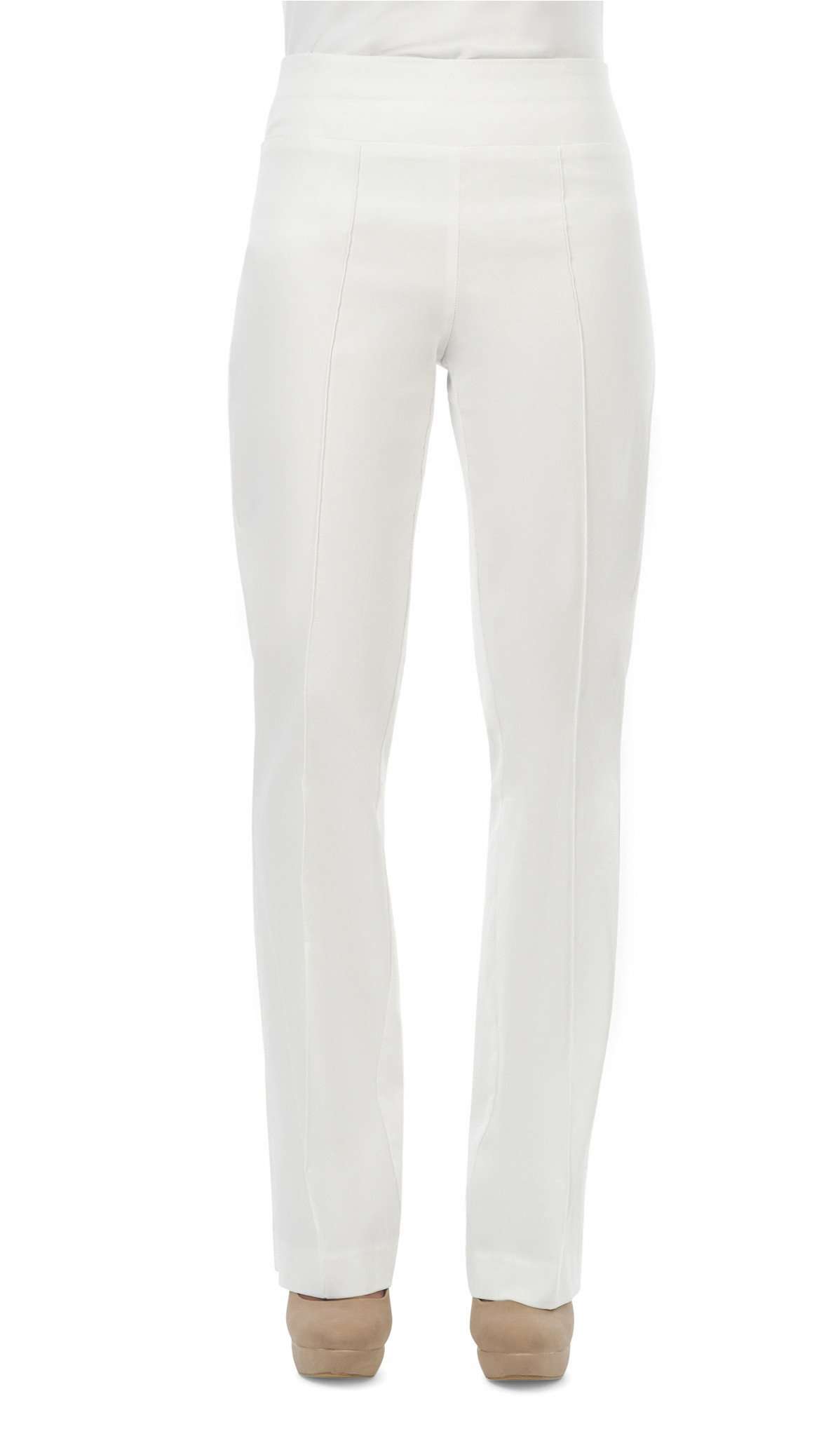 Women's Pants White Stretch Pant Our "Miracle Fit" Quality Stretch Fabric Made in Canada Yvonne Marie - Yvonne Marie - Yvonne Marie