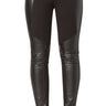 Women's Pants Leather Trim Quality Stretch Fabric Made in Canada - Yvonne Marie - Yvonne Marie