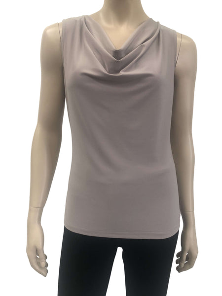 Women's Camisole Stone Color Draped Neckline Quality Fabric and Fit - Made in canada