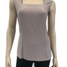 Women's Camisole Stone Beige Square Neckline Quality Stretch Fabric Made in Canada - Yvonne Marie - Yvonne Marie