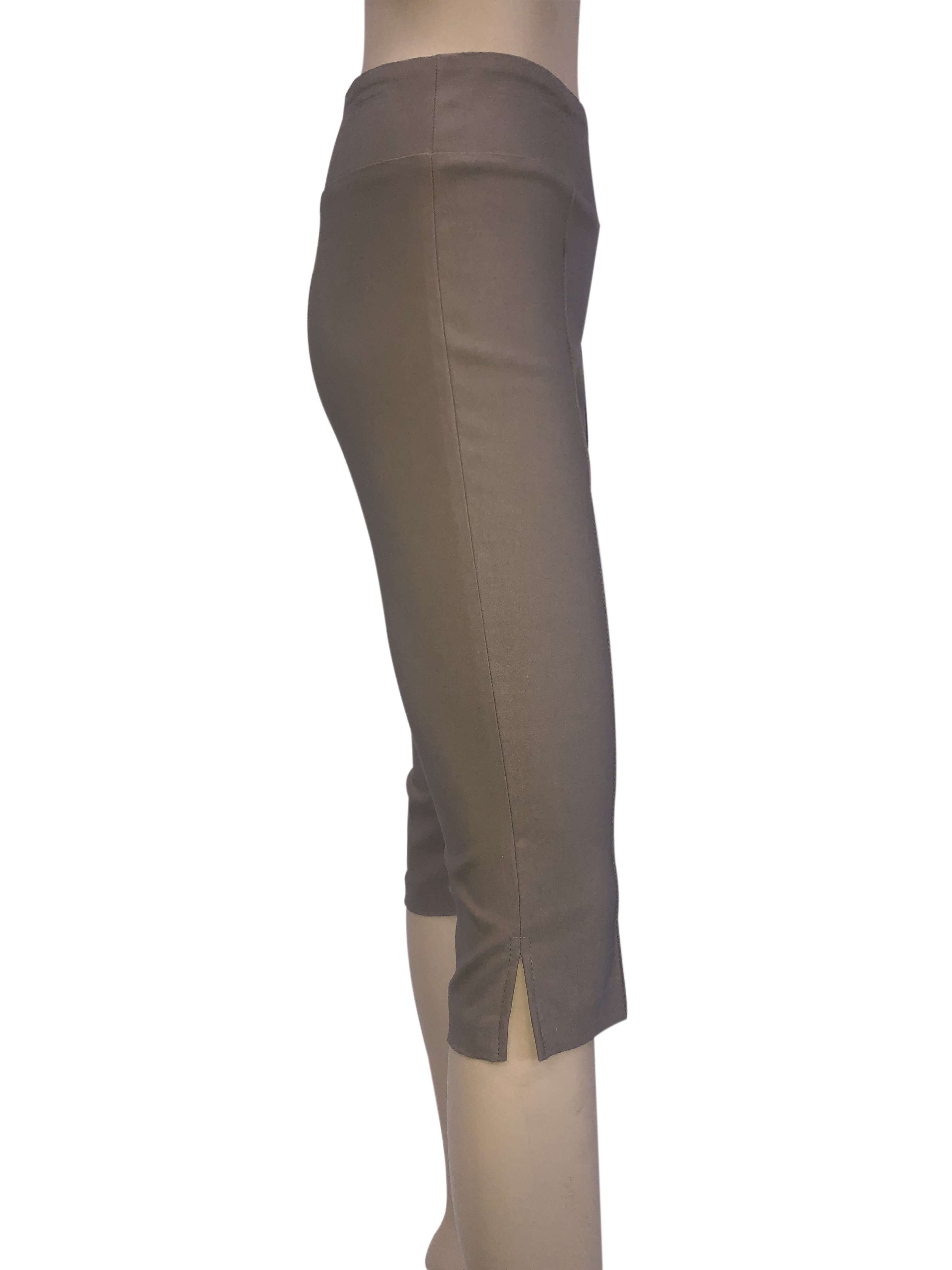 Avenue Stretch Capri Pants Womens Size 16 Super Pull-On Floral Blue Brown  Beige