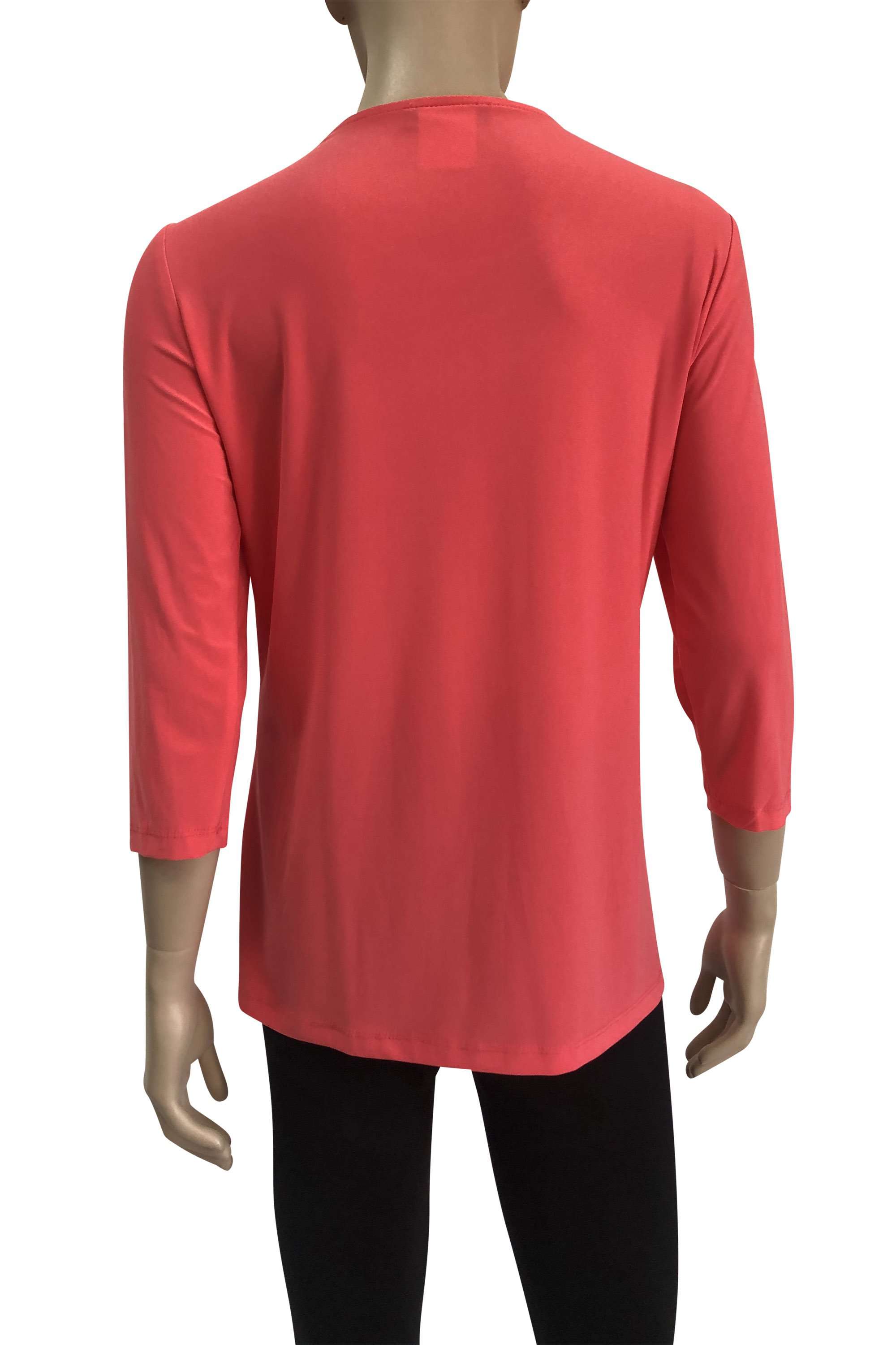 Women's Top Coral Stunning Design Flattering Fit Made in Canada - Yvonne Marie - Yvonne Marie