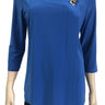 Women's Royal Blue Tops Quality Fabric Comfort Fit Large Sizes Made in Canada - Yvonne Marie - Yvonne Marie