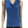 Women's Camisole Sky Blue Draped Neckline Quality Fabric and Fit - Made in Canada - Yvonne Marie - Yvonne Marie