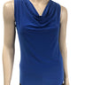 Women's Camisole Royal Blue Draped Neckline Quality Fit and Fabric - Made in Canada - Yvonne Marie - Yvonne Marie
