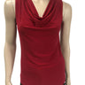 Women's Camisole Red Draped Neckline Quality Fabric and Fit - Made in Canada - Yvonne Marie - Yvonne Marie