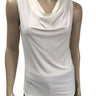 Women's Camisole Ivory Draped Neckline Quality Fabric and Fit - Made in Canada - Yvonne Marie - Yvonne Marie