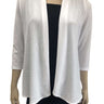 Women's White Cardigan Jacket Soft White Quality Knit Fabric Our Best Seller Made in Canada Shop Yvonne Marie Boutiques Quality Women's Fashion Made in Canada - Yvonne Marie - Yvonne Marie