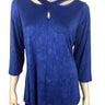 Women's Royal Blue Top On Sale Now Quality Stretch Fabric XLARGE Sizes Made in Canada - Yvonne Marie - Yvonne Marie